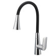 Змішувач для кухні Mixxus Premium Matis 011-T Refl.Black (Колір хром+силік.вилив чорний) (MI8266)