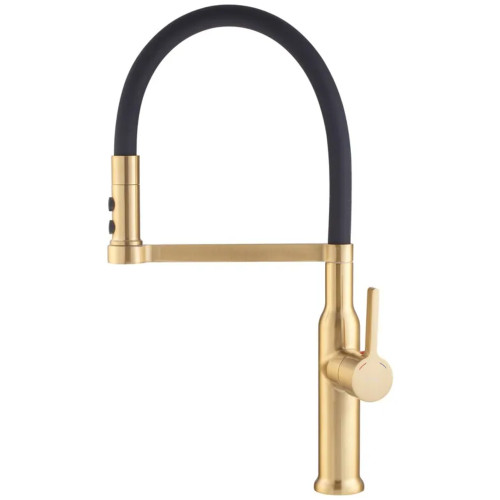 Смеситель для кухни Mixxus Premium PULL 017 BRUSHED GOLD REFL.BLACK (Цвет мат.золото+сил.излив черный) (MI8280) Смеситель для кухни Mixxus Premium PULL 017 BRUSHED GOLD REFL.BLACK (Цвет мат.золото+сил.излив черный) (MI8280)