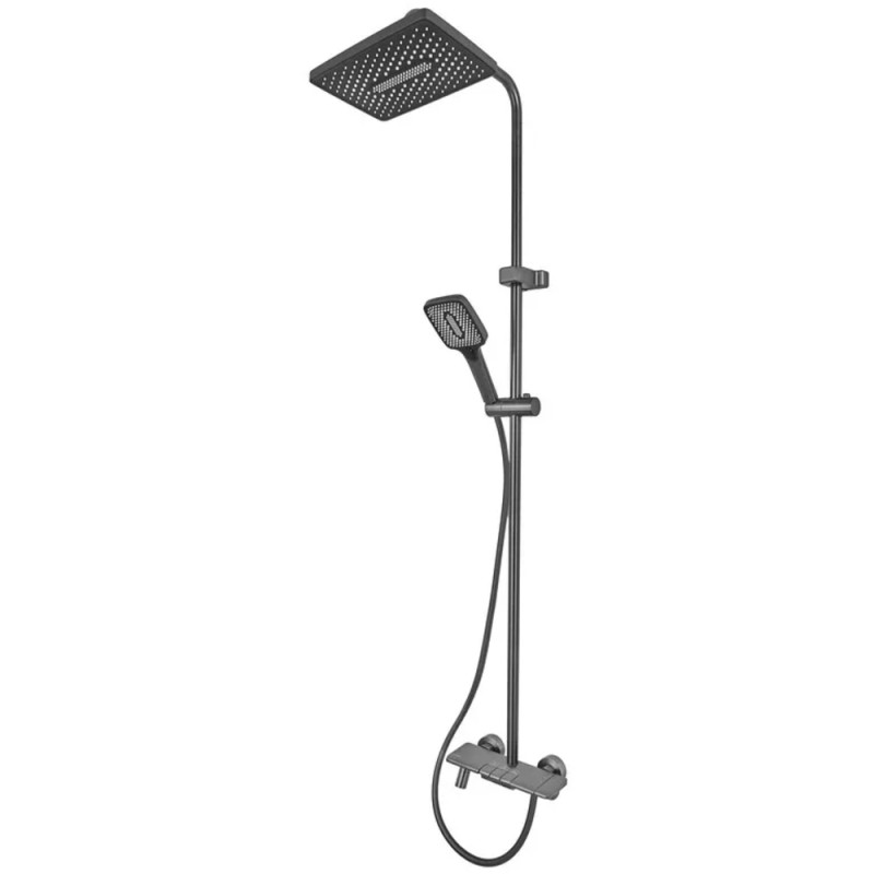Душевая колонна со смесителем MIXXUS PREMIUM RONDA 009-J GRAPHITE (цвет графит) (MI8387)