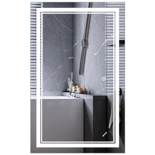 Зеркало MIXXUS PREMIUM QUADRO MR20-50x80-REVERSE с LED Touch, Anti-fog, димером, рег. яркости (MP6620)