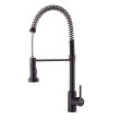 Змішувач для кухні з виливом пружина Mixxus Premium SPRING 017 BLACK (MI6951)