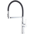 Змішувач для кухні Mixxus Premium PULL 017 REFL.BLACK (Колір хром+силік.вилив чорний) (MI8277)