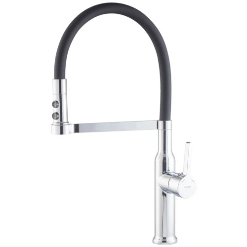Смеситель для кухни Mixxus Premium PULL 017 REFL.BLACK (Цвет хром+силик.излив черный) (MI8277) Смеситель для кухни Mixxus Premium PULL 017 REFL.BLACK (Цвет хром+силик.излив черный) (MI8277)