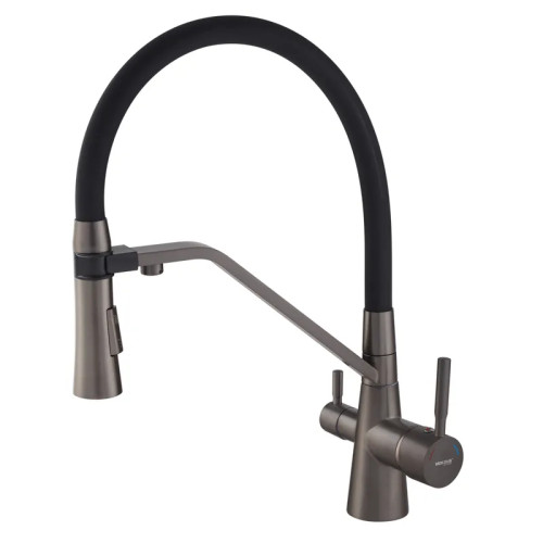 Змішувач для кухні Mixxus Premium Magnet 021 GRAPHITE REFL.BLACK (MI6975) Змішувач для кухні Mixxus Premium Magnet 021 GRAPHITE REFL.BLACK (MI6975)