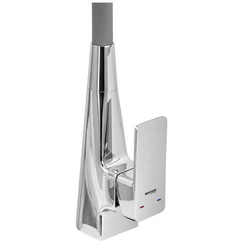 Смеситель для кухни MIXXUS ETNA 014-T REFL.GREY (Цвет хром+силиконовый излив серый) (MI8420)