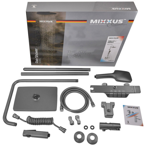 Душевая колонна со смесителем MIXXUS PREMIUM TERRA 029-J GRAPHITE (цвет графит) (MI8386)