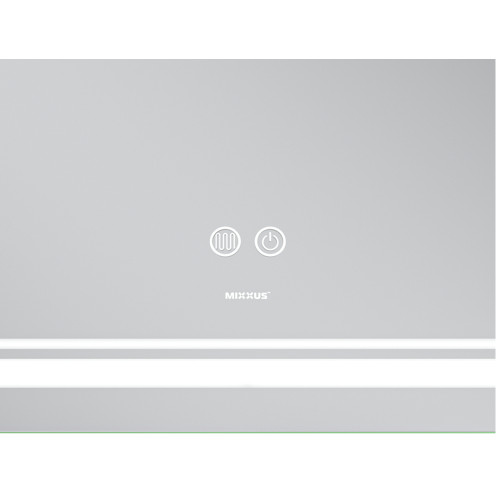 Дзеркало MIXXUS PREMIUM QUADRO MR20-120x80 із LED Touch, Anti-fog, димером, рег. яскравості, лінзою (MP6624)