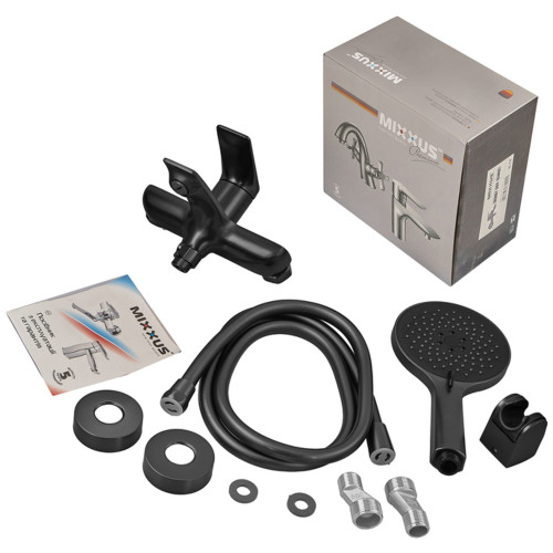 Змішувач для ванни Mixxus Premium DERBY 009 (EURO) BLACK (MI6603)