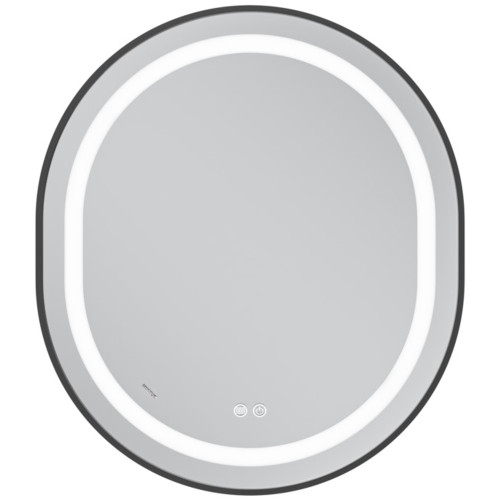 Зеркало MIXXUS PREMIUM ELLIPSE MV05-80x70-REVERSE BLACK с LED Touch, Anti-fog, димером (3-6,5kK) (MP6646)