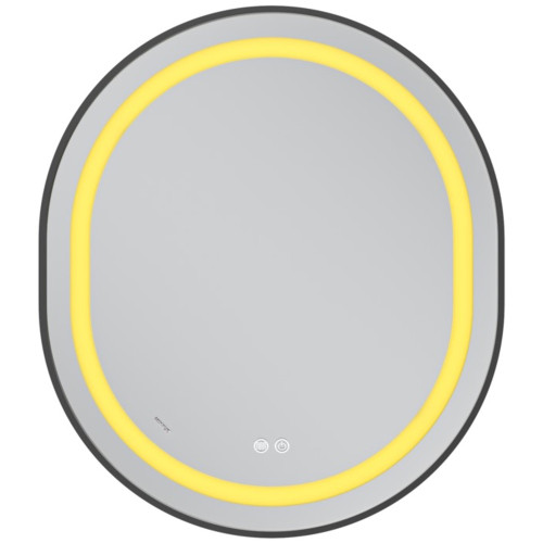 Зеркало MIXXUS PREMIUM ELLIPSE MV05-80x70-REVERSE BLACK с LED Touch, Anti-fog, димером (3-6,5kK) (MP6646)