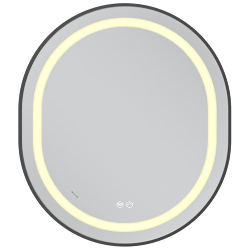 Зеркало MIXXUS PREMIUM ELLIPSE MV05-80x70-REVERSE BLACK с LED Touch, Anti-fog, димером (3-6,5kK) (MP6646)