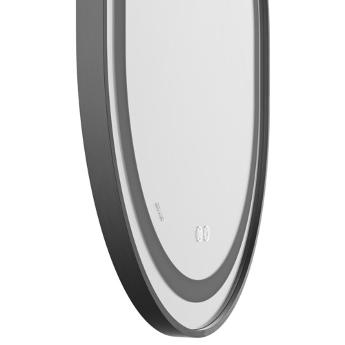 Зеркало MIXXUS PREMIUM ELLIPSE MV05-80x70-REVERSE BLACK с LED Touch, Anti-fog, димером (3-6,5kK) (MP6646)