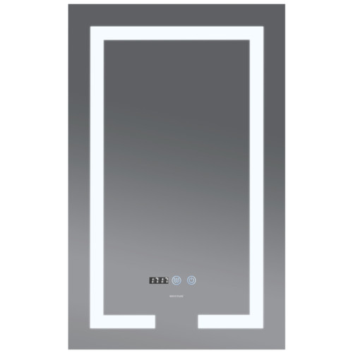 Зеркало MIXXUS HARD MR06-60x80-CASE с LED Touch, Anti-fog, димером, рег. яркости, часами (MI7157)