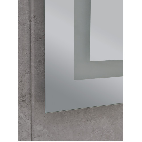 Зеркало MIXXUS HARD MR06-60x80 с LED Touch, Anti-fog, димером, рег. яркости, часами (MI6929)