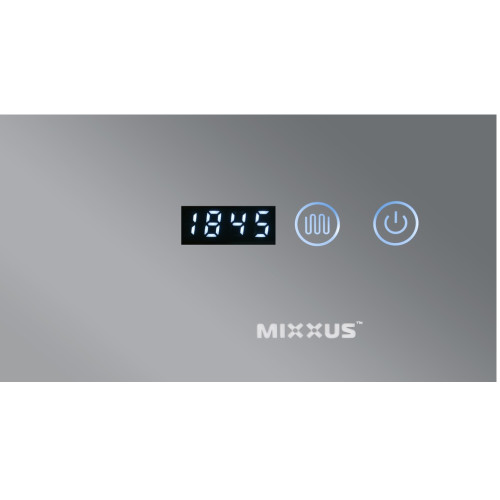 Зеркало MIXXUS HARD MR06-60x80 с LED Touch, Anti-fog, димером, рег. яркости, часами (MI6929)