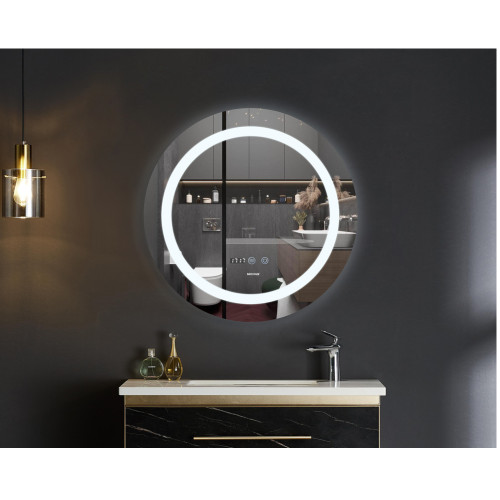Зеркало MIXXUS PLAIN MC02-80-CASE с LED Touch, Anti-fog, димером, рег. яркости, часами (MI7158)