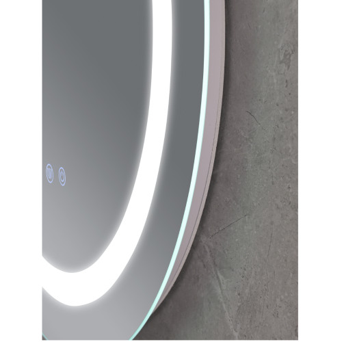 Зеркало MIXXUS PLAIN MC02-80-CASE с LED Touch, Anti-fog, димером, рег. яркости, часами (MI7158)