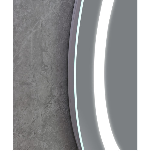 Зеркало MIXXUS PLAIN MC02-80-CASE с LED Touch, Anti-fog, димером, рег. яркости, часами (MI7158)