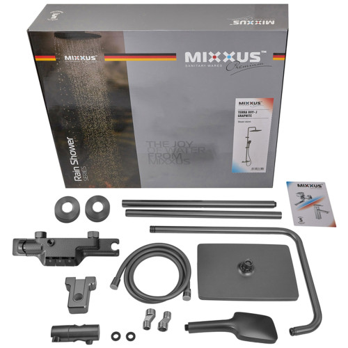 Душевая колонна со смесителем MIXXUS PREMIUM TERRA 009-J GRAPHITE (цвет графит) (MI8385)