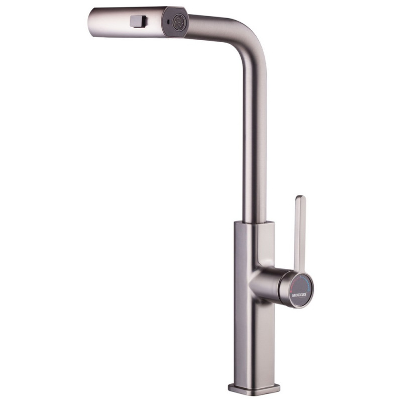 Смеситель для кухни с выдвижным изливом Mixxus Premium HAMMER 014 GRAPHITE (MI6955)