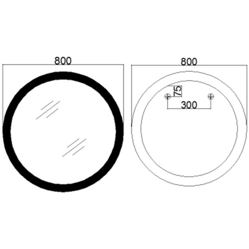 Зеркало MIXXUS PLAIN MC10-80 с LED Touch, Anti-fog, димером, рег. яркости, часами (MI6932)