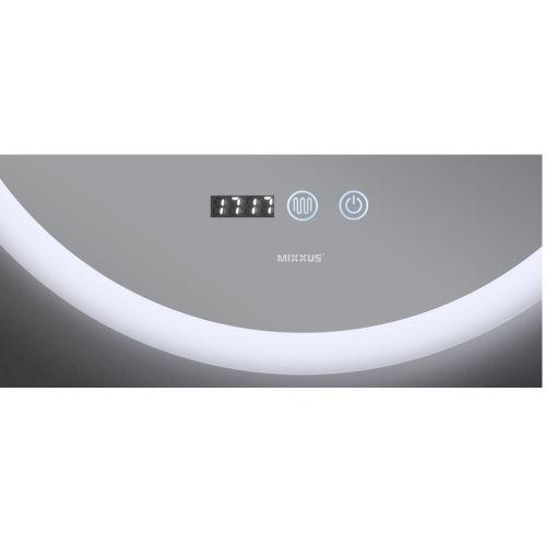 Зеркало MIXXUS PLAIN MC10-80 с LED Touch, Anti-fog, димером, рег. яркости, часами (MI6932)