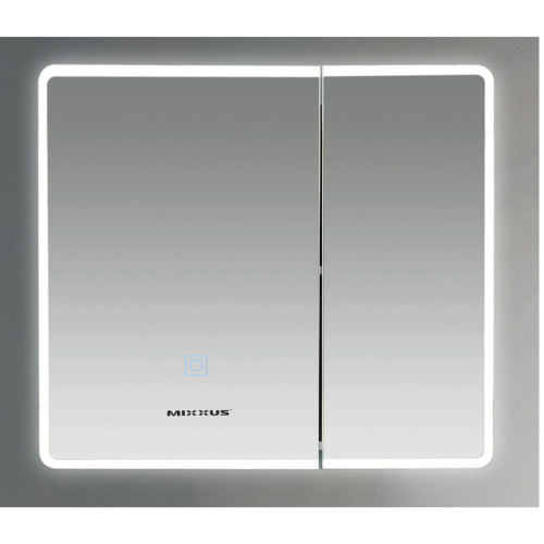 Зеркальный шкафчик MIXXUS PREMIUM OLIVARY CM01-70x70x13 с LED Touch, димером, рег. яркости (MI8295)