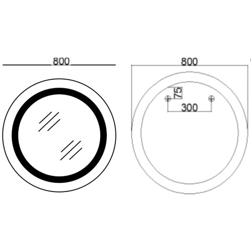 Зеркало MIXXUS PLAIN MC02-80 с LED Touch, Anti-fog, димером, рег. яркости, часами (MI6931)