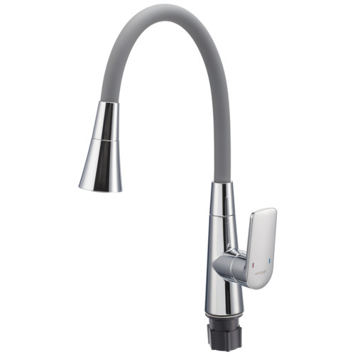 Змішувач для кухні Mixxus Premium Matis 011-T Refl.Gray (Колір хром+силік.злив сірий) (MI8267)