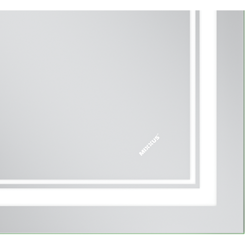 Зеркало MIXXUS PREMIUM QUADRO MR20-50x80-REVERSE с LED Touch, Anti-fog, димером, рег. яркости (MP6620)