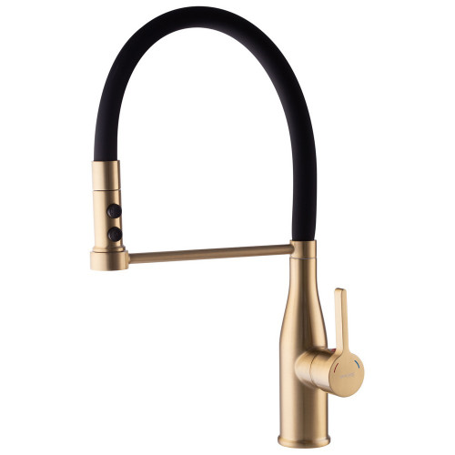 Смеситель для кухни Mixxus Premium Summer 017 BRUSHED GOLD REFL.BLACK (MI6964) Смеситель для кухни Mixxus Premium Summer 017 BRUSHED GOLD REFL.BLACK (MI6964)