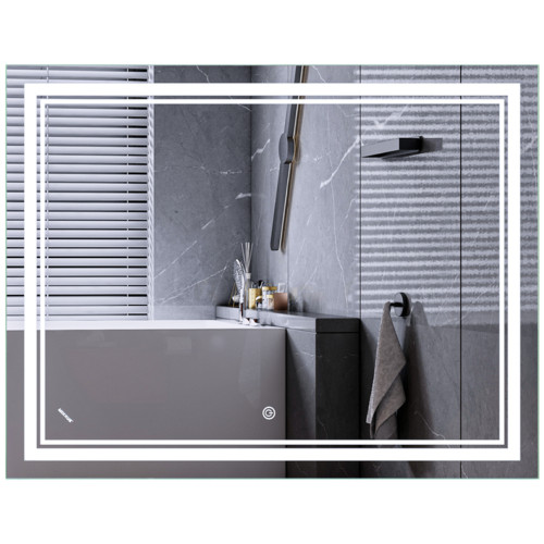 Зеркало MIXXUS PREMIUM QUADRO MR20-90x70-REVERSE с LED Touch, Anti-fog, димером, рег. яркости (MP6621)