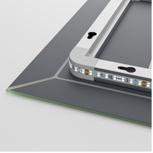 Зеркало MIXXUS PREMIUM CUBIC MR14-80x60-REVERSE с LED Touch, Anti-fog, димером, рег. яркости (MP6648)