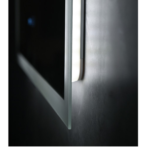 Зеркало MIXXUS FLAT MR04-100x80 с LED Touch, Anti-fog, димером, рег. яркости, часами (MI6927)
