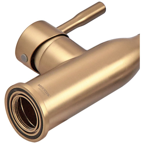 Смеситель для кухни MIXXUS PREMIUM GRAVITY 017 BRUSHED GOLD REFL.BLACK (Цвет матовое золото+силик. излив черный) (MI8410)