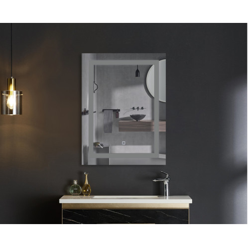 Зеркало MIXXUS TALL MR08-80x60-REVERSE с LED Touch, Anti-fog, димером, рег. яркости (MI6659)