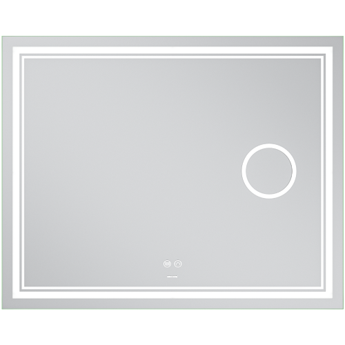 Зеркало MIXXUS PREMIUM QUADRO MR20-100x80 с LED Touch, Anti-fog, димером, рег. яркости, линзой (MP6623)