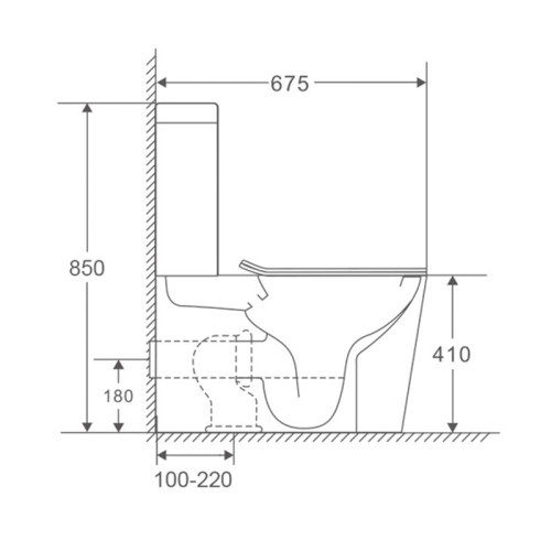 Унітаз-компакт Mixxus Premium Quadro-0402-R 675x390x855mm, система змиву RIMLESS (MP6458)
