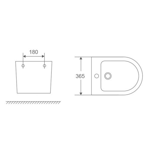 Біде підвісне Mixxus Premium Bevel-0501 515x360x345mm (MP6475)