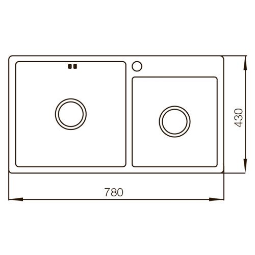 Мийка Mixxus MX7843-220x1.0-PVD-BLACK (MX0565)