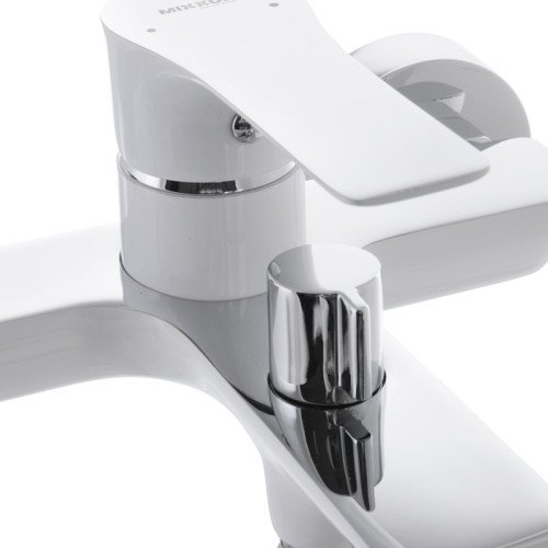 Змішувач для ванни з коротким зливом Mixxus Premium EVA 009 EURO Білий (MI5811)