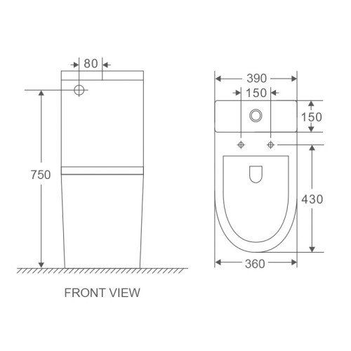 Унітаз-компакт Mixxus Premium Bevel-0401-T1 625x390x845mm, система змиву TORNADO 1.0 (MP6473)