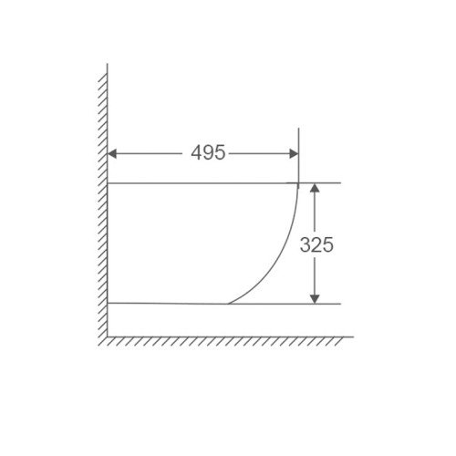 Біде підвісне Mixxus Premium Ellipse-0501 495x365x325mm (MP6469)