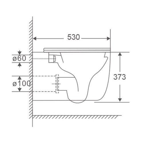 Унитаз подвесной Mixxus Premium Diverse-0101-T1 530x365x373mm, система смыва Tornado 1.0 (MP6477)