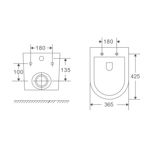 Унітаз підвісний Mixxus Premium Ellipse-0301-T3 495x365x365mm, система змиву Tornado 3.0 (MP6461)