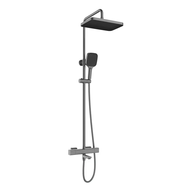 Душова колона Mixxus Premium VIRGO 009-J GRAPHITE з термостатичним змішувачем, 3 функції (MI6647)