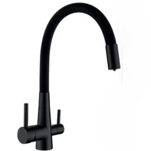 Змішувач для кухні Mixxus SUS-021 BLACK REFL.BLACK із силіконовим виливом, з виходом для питної води (MI6214) Змішувач для кухні Mixxus SUS-021 BLACK REFL.BLACK із силіконовим виливом, з виходом для питної води (MI6214)
