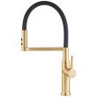 Змішувач для кухні Mixxus Premium PULL 017 BRUSHED GOLD REFL.BLACK (Колір мат.золото+сил.вилив чорний) (MI8280)