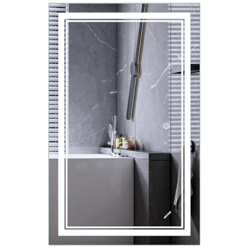 Дзеркало MIXXUS PREMIUM QUADRO MR20-50x80-REVERSE із LED Touch, Anti-fog, димером, рег. яскравості (MP6620)