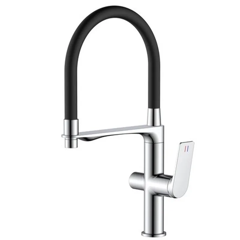 Змішувач для кухні Mixxus Premium DERBY 021 REFL.BLACK з виходом для питної води (MI6600)